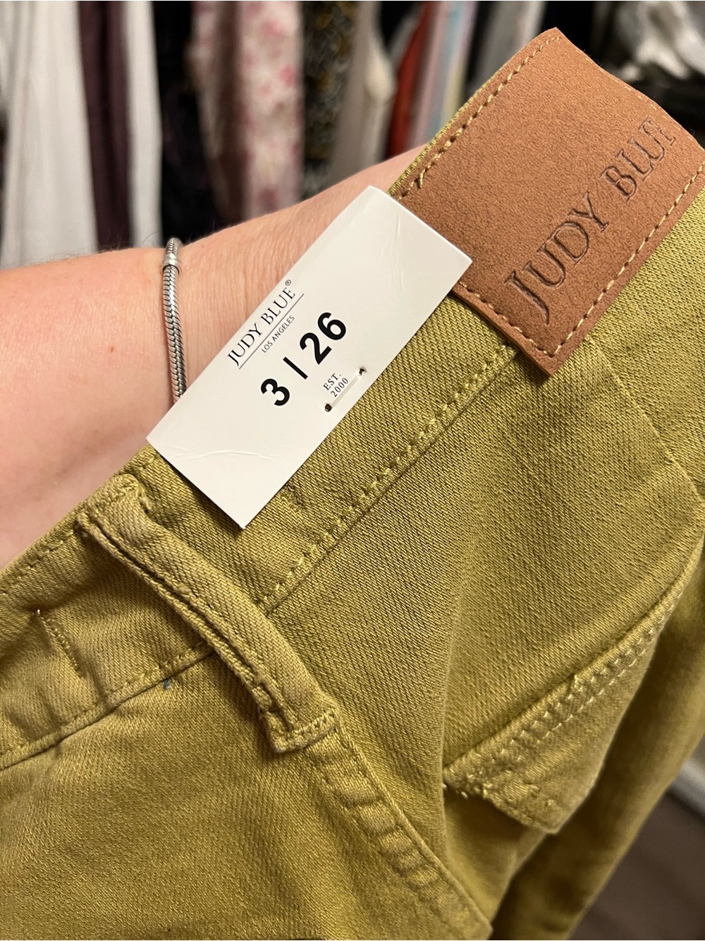 Judy Blue Olive Cargo Pants with Button-Flap Pockets - Picture 3 of 4